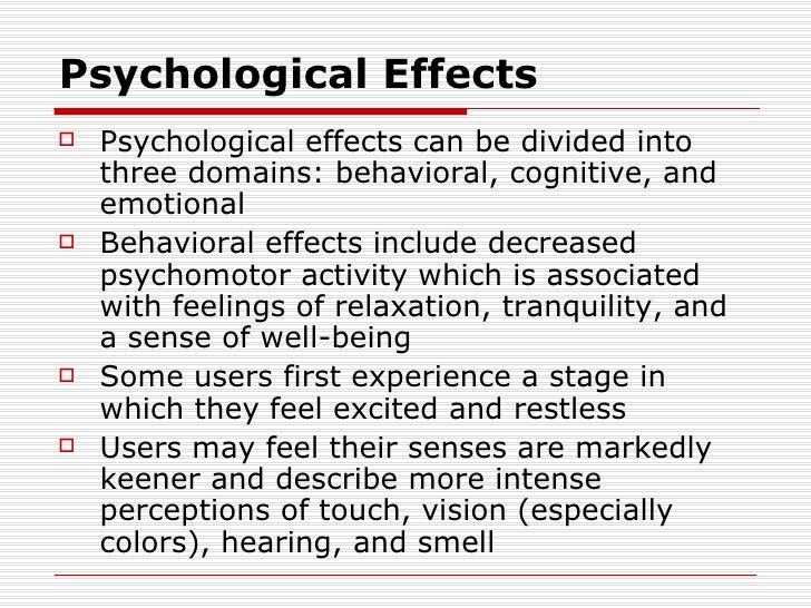 negative effects of marijuanas essay The psychological effects of marijuana essay